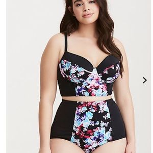 Torrid Floral Underwire Bathing Suit